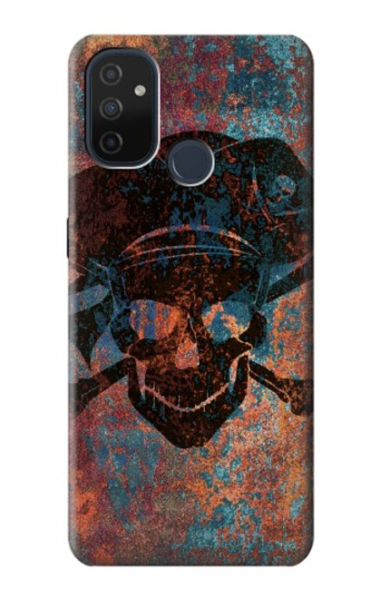 W3895 Pirate Skull Metal Hülle Schutzhülle Taschen und Leder Flip für OnePlus Nord N100