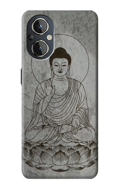 W3873 Buddha Line Art Hülle Schutzhülle Taschen und Leder Flip für OnePlus Nord N20 5G