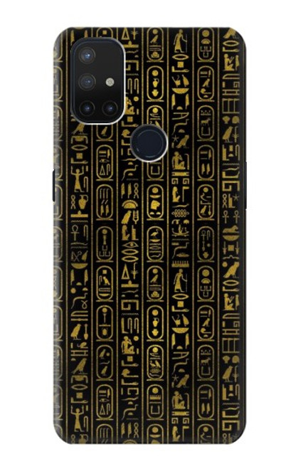 W3869 Ancient Egyptian Hieroglyphic Hülle Schutzhülle Taschen und Leder Flip für OnePlus Nord N10 5G