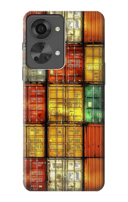 W3861 Colorful Container Block Hülle Schutzhülle Taschen und Leder Flip für OnePlus Nord 2T