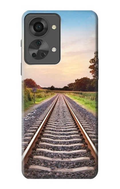 W3866 Railway Straight Train Track Hülle Schutzhülle Taschen und Leder Flip für OnePlus Nord 2T