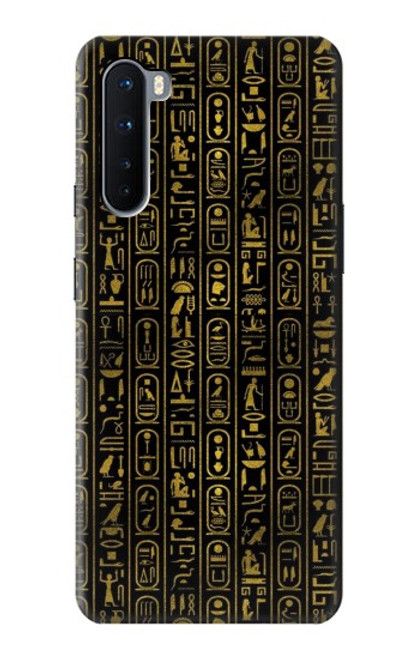 W3869 Ancient Egyptian Hieroglyphic Hülle Schutzhülle Taschen und Leder Flip für OnePlus Nord