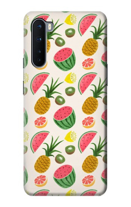 W3883 Fruit Pattern Hülle Schutzhülle Taschen und Leder Flip für OnePlus Nord