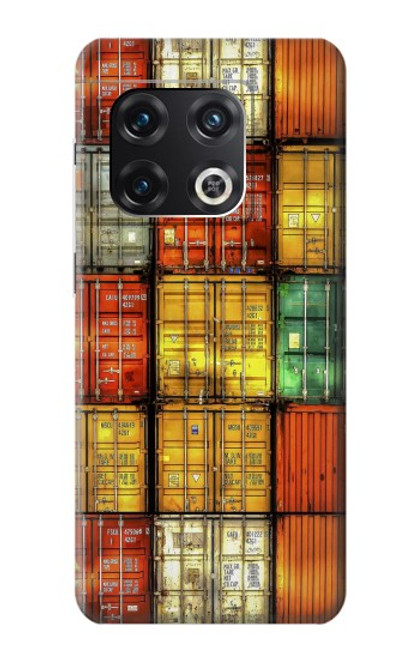 W3861 Colorful Container Block Hülle Schutzhülle Taschen und Leder Flip für OnePlus 10 Pro