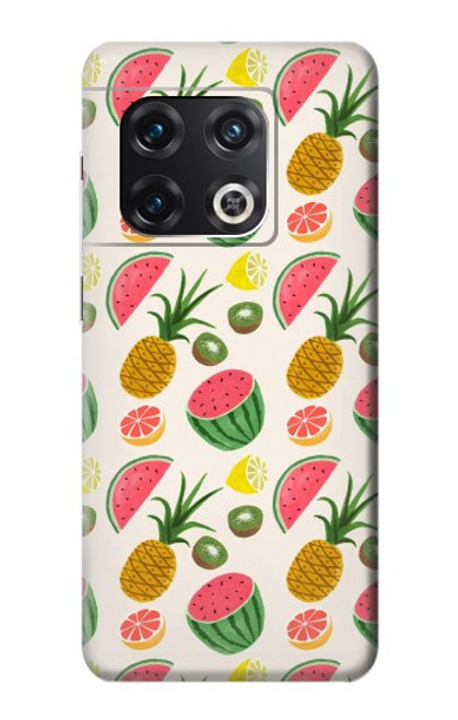 W3883 Fruit Pattern Hülle Schutzhülle Taschen und Leder Flip für OnePlus 10 Pro