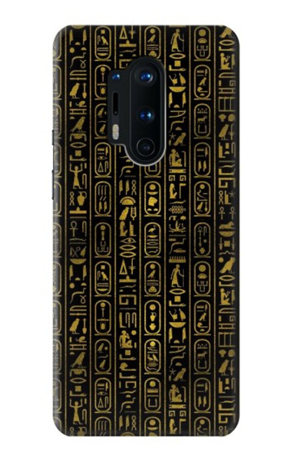 W3869 Ancient Egyptian Hieroglyphic Hülle Schutzhülle Taschen und Leder Flip für OnePlus 8 Pro