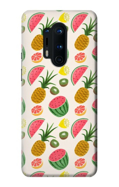 W3883 Fruit Pattern Hülle Schutzhülle Taschen und Leder Flip für OnePlus 8 Pro