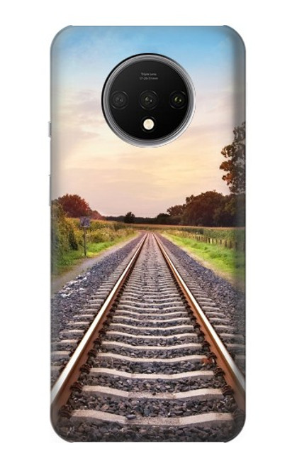 W3866 Railway Straight Train Track Hülle Schutzhülle Taschen und Leder Flip für OnePlus 7T