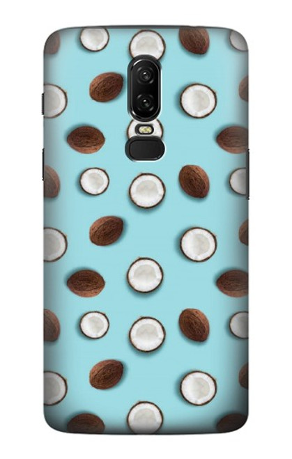 W3860 Coconut Dot Pattern Hülle Schutzhülle Taschen und Leder Flip für OnePlus 6
