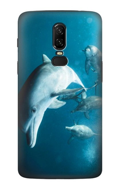 W3878 Dolphin Hülle Schutzhülle Taschen und Leder Flip für OnePlus 6