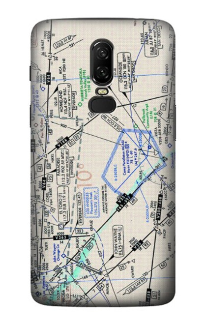 W3882 Flying Enroute Chart Hülle Schutzhülle Taschen und Leder Flip für OnePlus 6