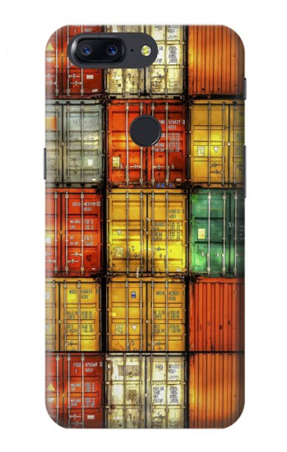 W3861 Colorful Container Block Hülle Schutzhülle Taschen und Leder Flip für OnePlus 5T