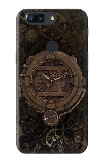 W3902 Steampunk Clock Gear Hülle Schutzhülle Taschen und Leder Flip für OnePlus 5T