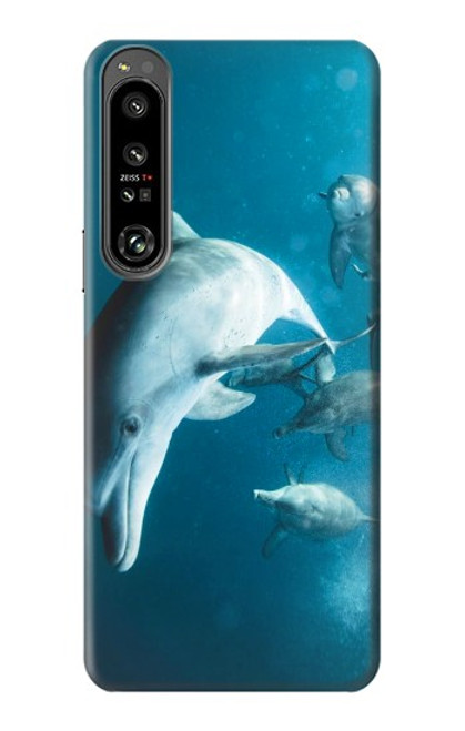 W3878 Dolphin Hülle Schutzhülle Taschen und Leder Flip für Sony Xperia 1 IV
