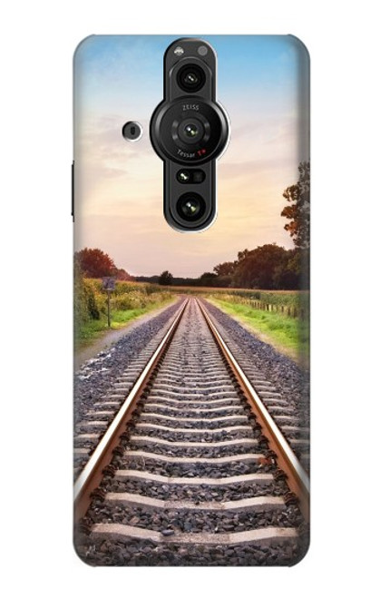 W3866 Railway Straight Train Track Hülle Schutzhülle Taschen und Leder Flip für Sony Xperia Pro-I