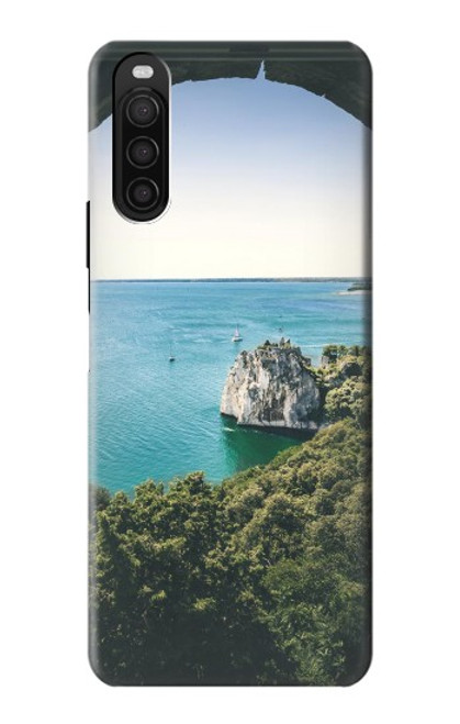 W3865 Europe Duino Beach Italy Hülle Schutzhülle Taschen und Leder Flip für Sony Xperia 10 III