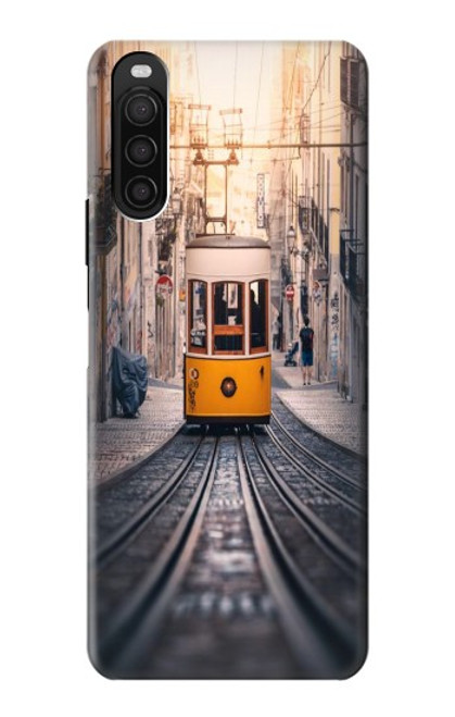 W3867 Trams in Lisbon Hülle Schutzhülle Taschen und Leder Flip für Sony Xperia 10 III