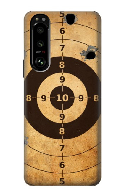 W3894 Paper Gun Shooting Target Hülle Schutzhülle Taschen und Leder Flip für Sony Xperia 5 III