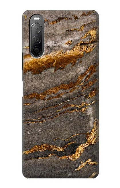 W3886 Gray Marble Rock Hülle Schutzhülle Taschen und Leder Flip für Sony Xperia 10 II