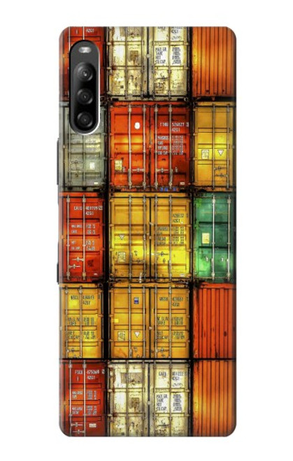 W3861 Colorful Container Block Hülle Schutzhülle Taschen und Leder Flip für Sony Xperia L4