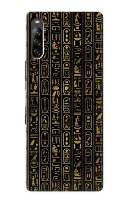 W3869 Ancient Egyptian Hieroglyphic Hülle Schutzhülle Taschen und Leder Flip für Sony Xperia L4