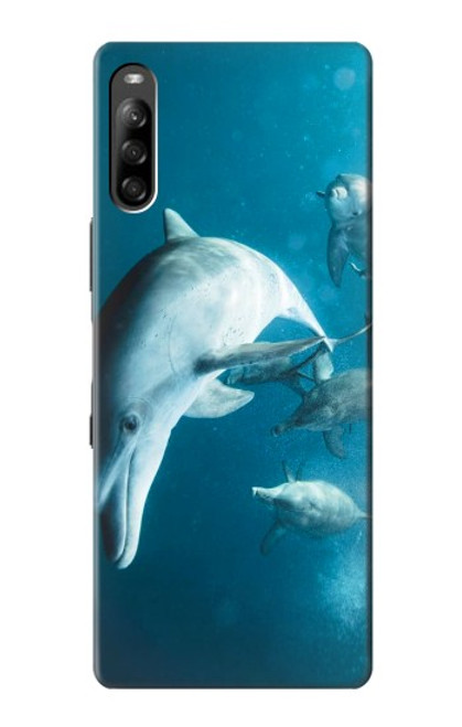 W3878 Dolphin Hülle Schutzhülle Taschen und Leder Flip für Sony Xperia L4