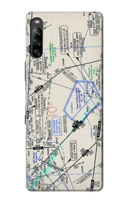 W3882 Flying Enroute Chart Hülle Schutzhülle Taschen und Leder Flip für Sony Xperia L4