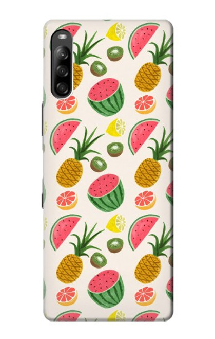 W3883 Fruit Pattern Hülle Schutzhülle Taschen und Leder Flip für Sony Xperia L4