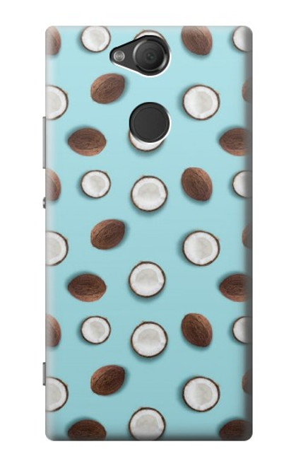 W3860 Coconut Dot Pattern Hülle Schutzhülle Taschen und Leder Flip für Sony Xperia XA2