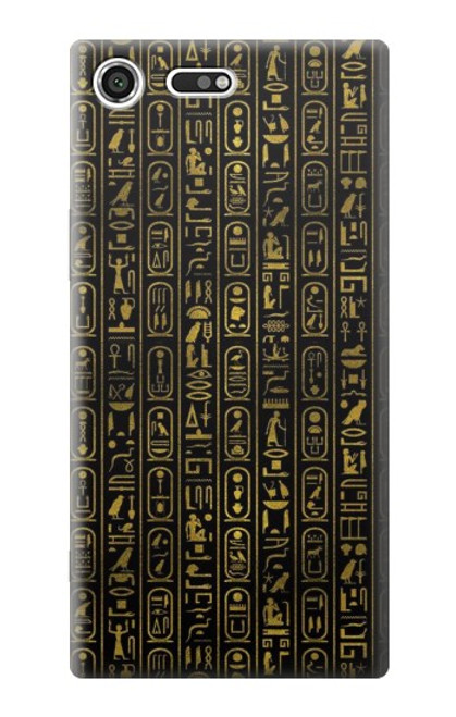 W3869 Ancient Egyptian Hieroglyphic Hülle Schutzhülle Taschen und Leder Flip für Sony Xperia XZ Premium