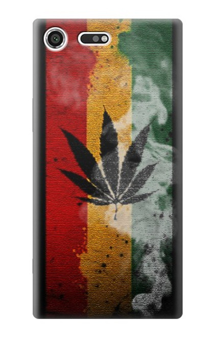 W3890 Reggae Rasta Flag Smoke Hülle Schutzhülle Taschen und Leder Flip für Sony Xperia XZ Premium