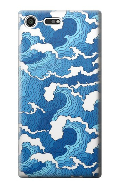 W3901 Aesthetic Storm Ocean Waves Hülle Schutzhülle Taschen und Leder Flip für Sony Xperia XZ Premium