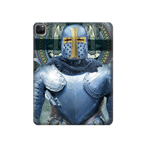 W3864 Medieval Templar Heavy Armor Knight Tablet Hülle Schutzhülle Taschen für iPad Pro 12.9 (2022,2021,2020,2018, 3rd, 4th, 5th, 6th)