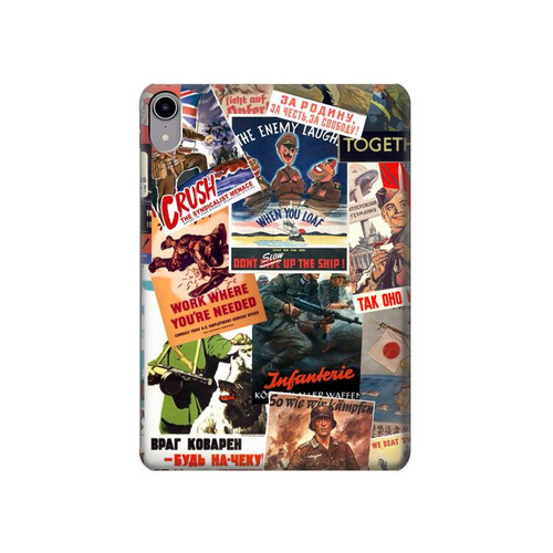 W3905 Vintage Army Poster Tablet Hülle Schutzhülle Taschen für iPad mini 6, iPad mini (2021)