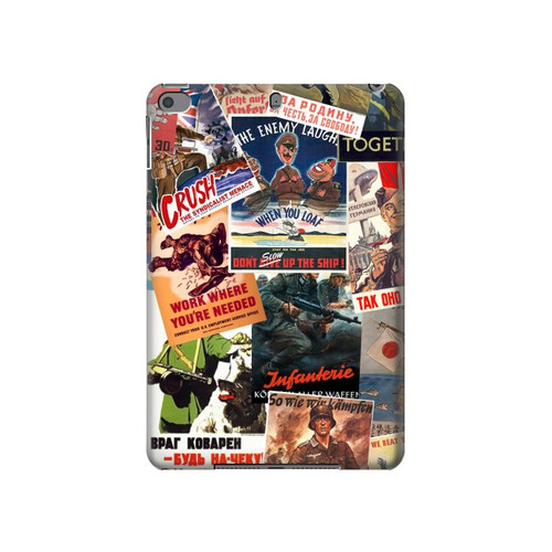 W3905 Vintage Army Poster Tablet Hülle Schutzhülle Taschen für iPad mini 4, iPad mini 5, iPad mini 5 (2019)