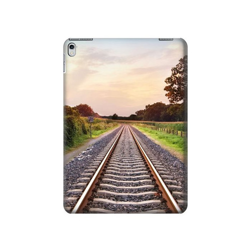 W3866 Railway Straight Train Track Tablet Hülle Schutzhülle Taschen für iPad Air 2, iPad 9.7 (2017,2018), iPad 6, iPad 5