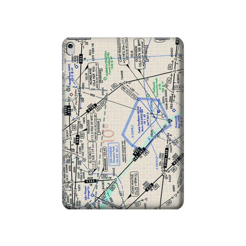 W3882 Flying Enroute Chart Tablet Hülle Schutzhülle Taschen für iPad Air 2, iPad 9.7 (2017,2018), iPad 6, iPad 5