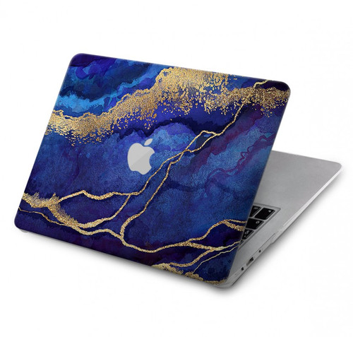W3906 Navy Blue Purple Marble Hülle Schutzhülle Taschen für MacBook Pro 13″ - A1706, A1708, A1989, A2159, A2289, A2251, A2338