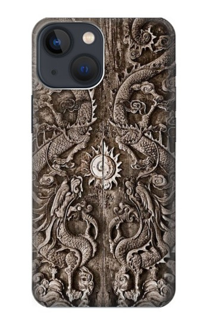 W3395 Dragon Door Hülle Schutzhülle Taschen und Leder Flip für iPhone 14