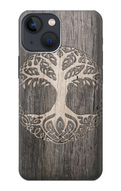 W3591 Viking Tree of Life Symbol Hülle Schutzhülle Taschen und Leder Flip für iPhone 14