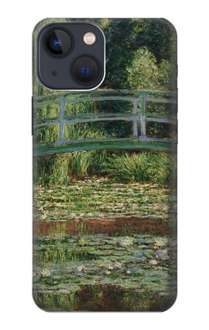 W3674 Claude Monet Footbridge and Water Lily Pool Hülle Schutzhülle Taschen und Leder Flip für iPhone 14