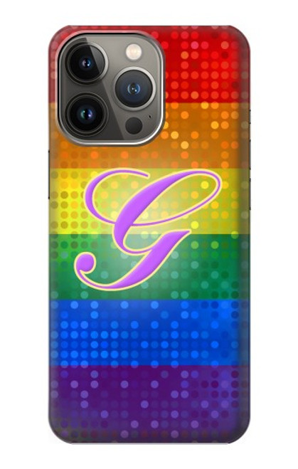 W2899 Rainbow LGBT Gay Pride Flag Hülle Schutzhülle Taschen und Leder Flip für iPhone 14 Pro