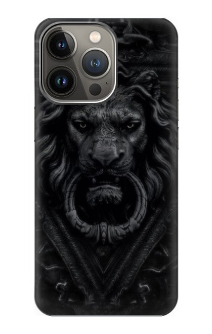 W3619 Dark Gothic Lion Hülle Schutzhülle Taschen und Leder Flip für iPhone 14 Pro
