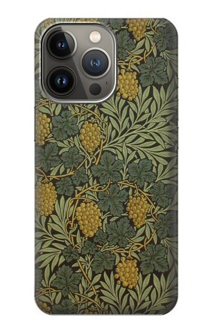 W3662 William Morris Vine Pattern Hülle Schutzhülle Taschen und Leder Flip für iPhone 14 Pro