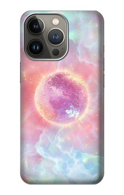 W3709 Pink Galaxy Hülle Schutzhülle Taschen und Leder Flip für iPhone 14 Pro