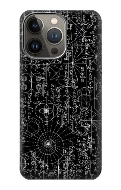 W3808 Mathematics Blackboard Hülle Schutzhülle Taschen und Leder Flip für iPhone 14 Pro
