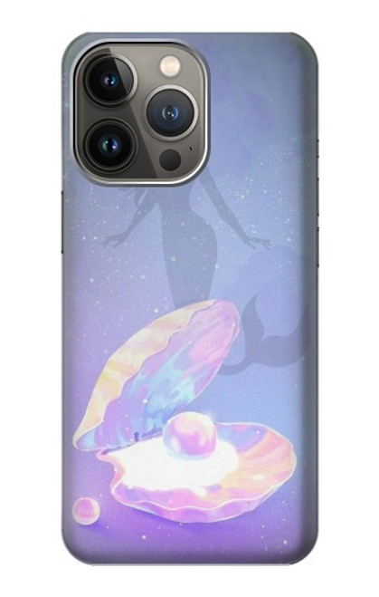 W3823 Beauty Pearl Mermaid Hülle Schutzhülle Taschen und Leder Flip für iPhone 14 Pro