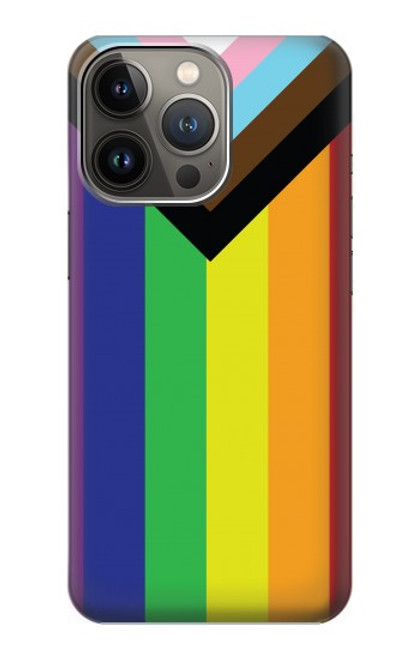 W3846 Pride Flag LGBT Hülle Schutzhülle Taschen und Leder Flip für iPhone 14 Pro