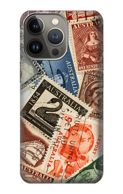 W3900 Stamps Hülle Schutzhülle Taschen und Leder Flip für iPhone 14 Pro