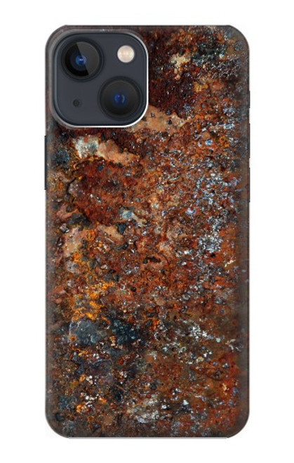 W2714 Rust Steel Texture Graphic Printed Hülle Schutzhülle Taschen und Leder Flip für iPhone 14 Plus